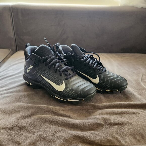 Nike Alpha Black Fast Flex 5.5 Youth Sport Shoe Cleat - Picture 2 of 6